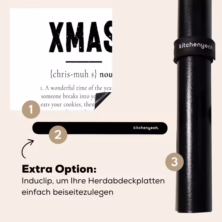 Herdabdeckplatte - Weihnachten - Weiß - Xmas - Zitate - Feiertage — 8