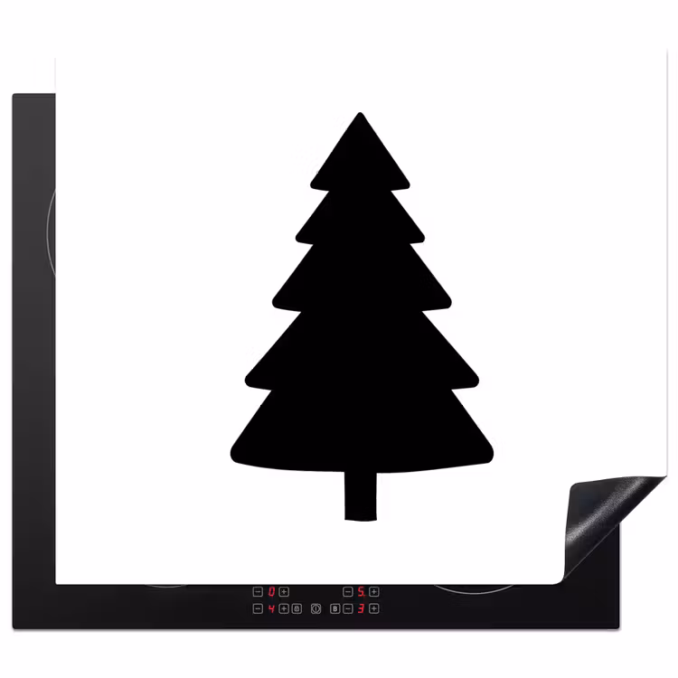 Herdabdeckplatte - Weihnachtsbaum - Schwarz - Weihnachten - Party — 1