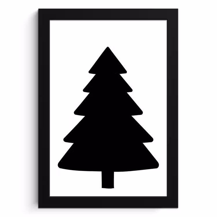 Bilder mit Rahmen - Weihnachtsbaum - Schwarz - Weihnachten - Party — 1