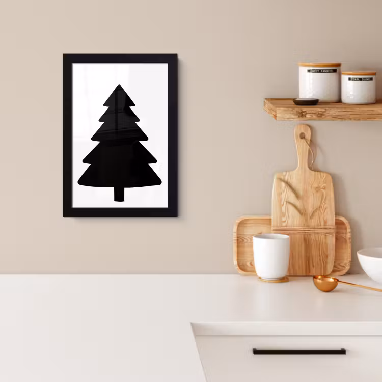 Bilder mit Rahmen - Weihnachtsbaum - Schwarz - Weihnachten - Party — 3