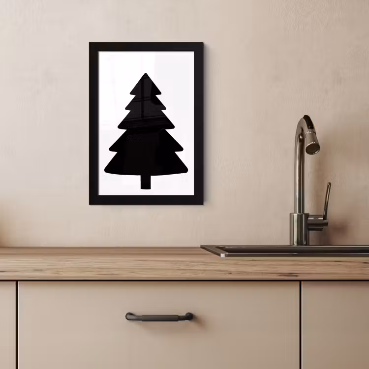 Bilder mit Rahmen - Weihnachtsbaum - Schwarz - Weihnachten - Party — 4