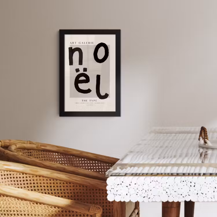 Bilder mit Rahmen - Zitate - Noel - Schwarz - Beige - Weihnachten — 2