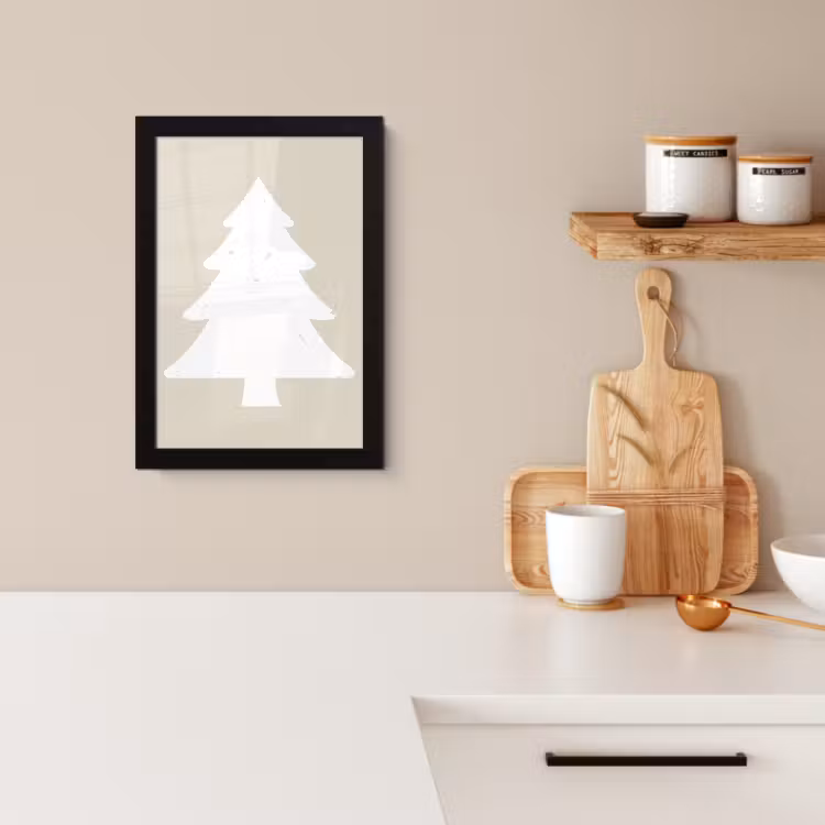 Bilder mit Rahmen - Japandi - Weihnachtsbaum - Beige - Weihnachtsdekoration — 2