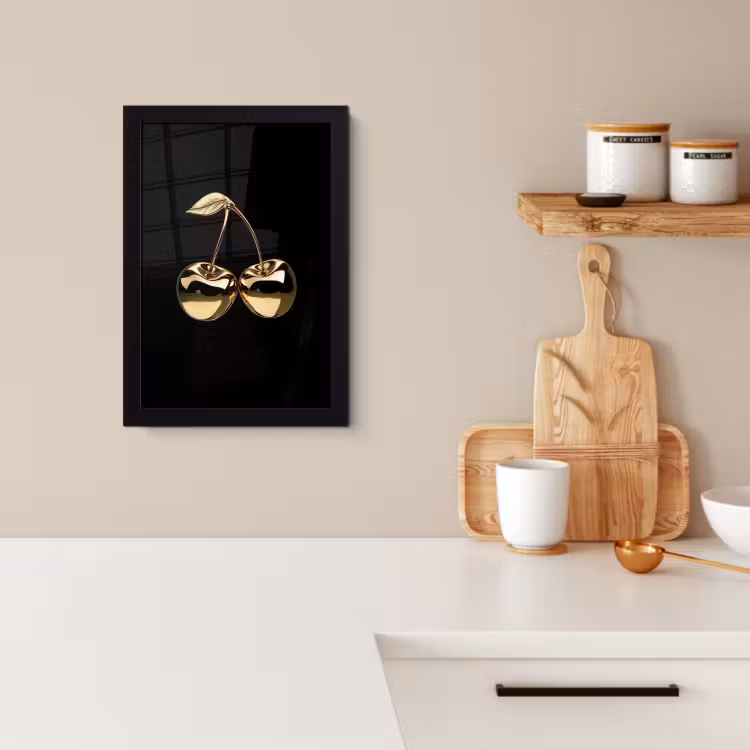 Bilder mit Rahmen - Kirsche - Schwarz - Gold - Chrom — 2