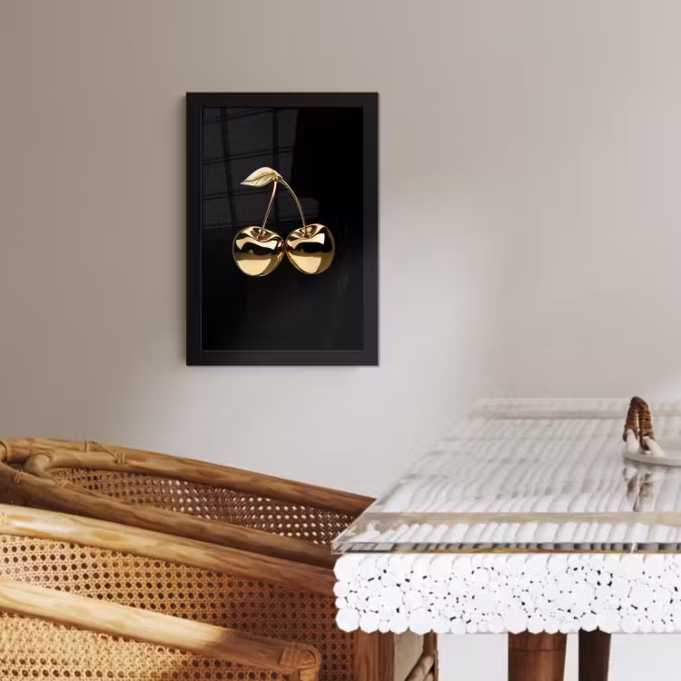 Bilder mit Rahmen - Kirsche - Schwarz - Gold - Chrom — 4