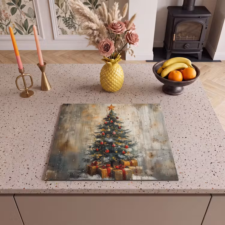 Herdabdeckplatte - Weihnachtsbaum - Vintage - Weihnachten - Geschenk — 3