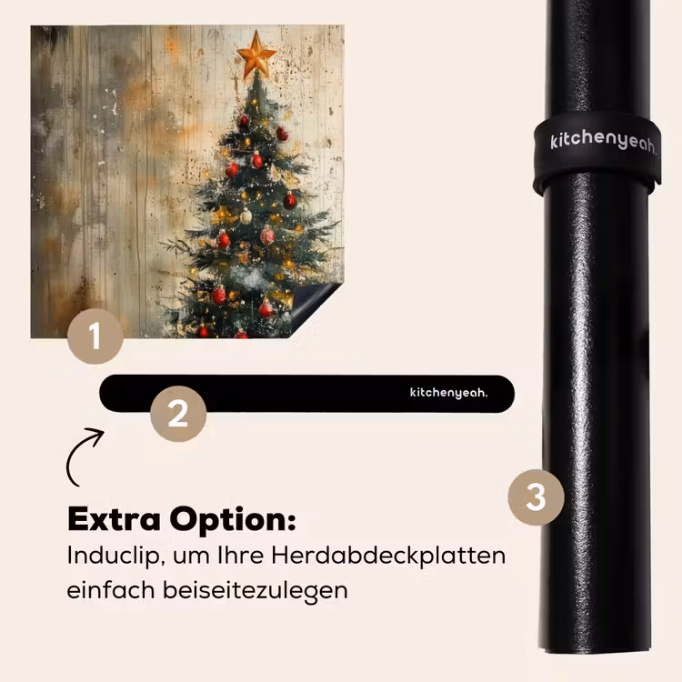Herdabdeckplatte - Weihnachtsbaum - Vintage - Weihnachten - Geschenk — 8