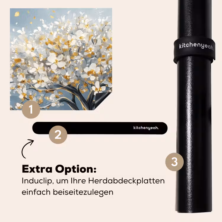 Herdabdeckplatte - Baum - Winter - Baum des Lebens - Modern - Gold — 7