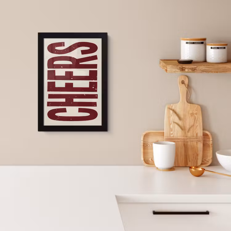 Bilder mit Rahmen - Rot - Jubel - Dekoration - Beige — 2