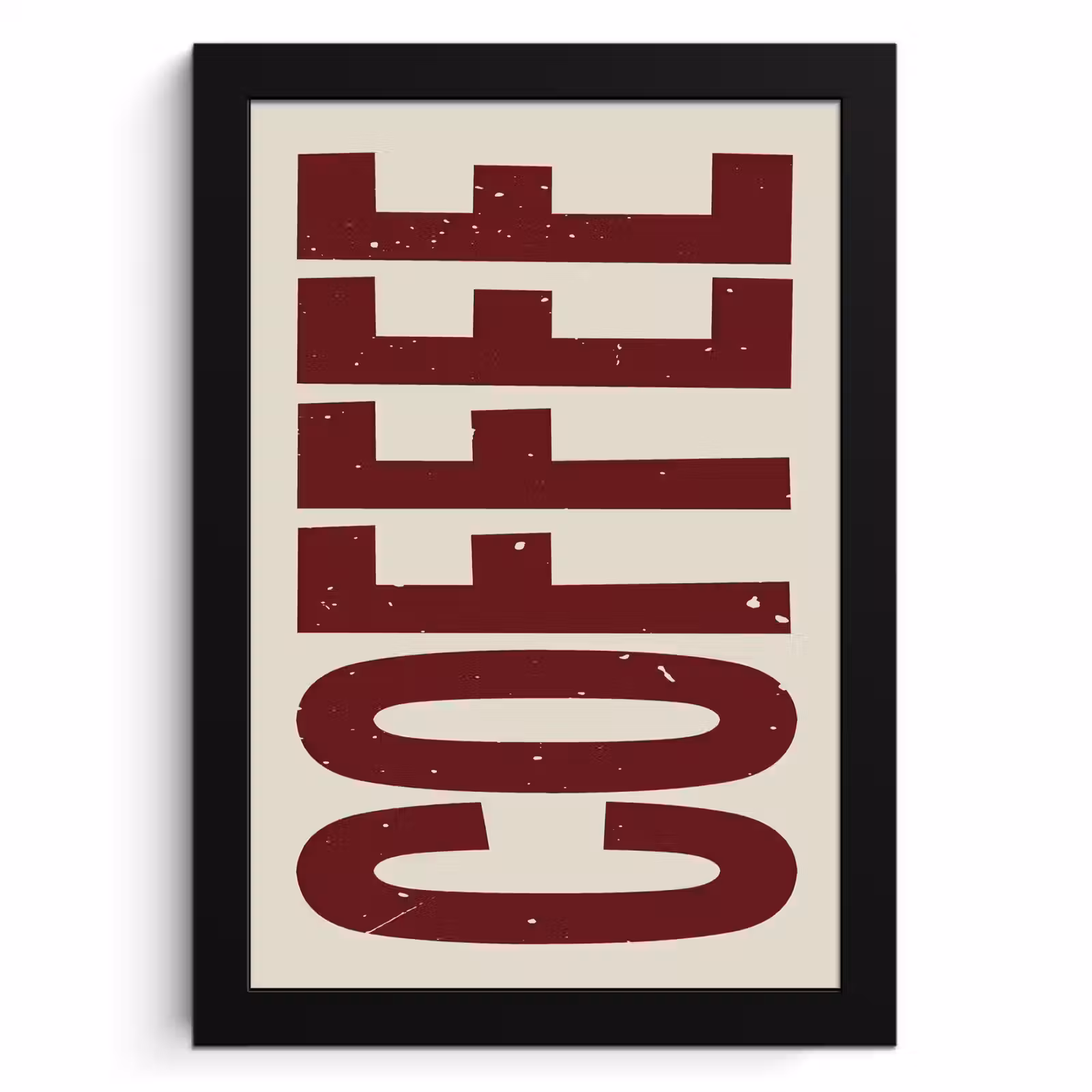 Bilder mit Rahmen - Kaffee -Japandi - Rot - Vintage — 1