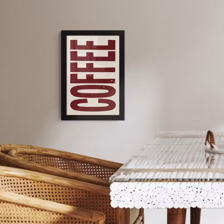 Bilder mit Rahmen - Kaffee -Japandi - Rot - Vintage — 4