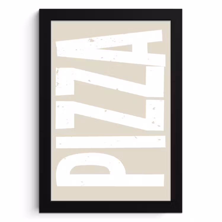 Bilder mit Rahmen - Pizza - Dekoration - Japandi - Weiß — 1