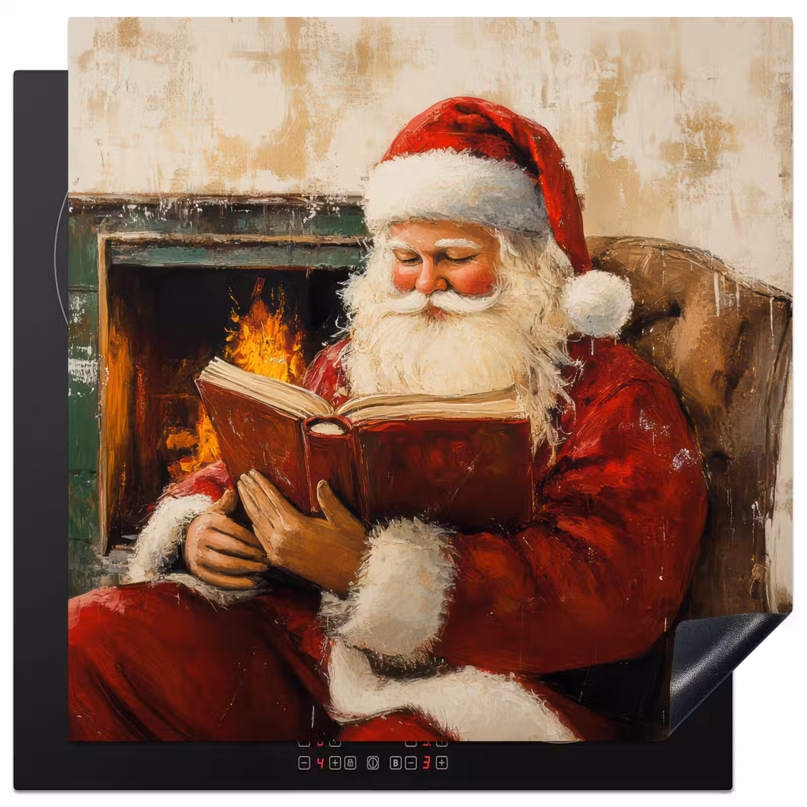 Herdabdeckplatte - Weihnachten - Weihnachtsmann - Winter - Open Fireside — 1