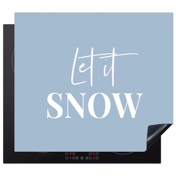 Herdabdeckplatte - Schnee - Winter - Blau - Lass es schneien — 1