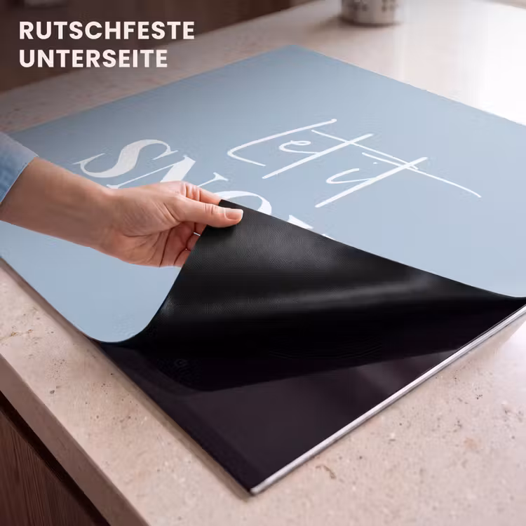 Herdabdeckplatte - Schnee - Winter - Blau - Lass es schneien — 6