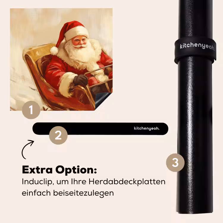 Herdabdeckplatte - Weihnachten - Schlitten - Weihnachtsmann — 7