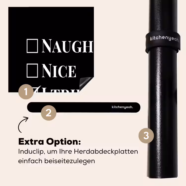 Herdabdeckplatte - Weihnachten - Schwarz - Weiß - Zitat - Lustig — 8