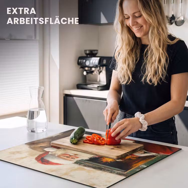 Herdabdeckplatte - Weihnachten - Weihnachtsmann - Winter - Open Fireside — 4