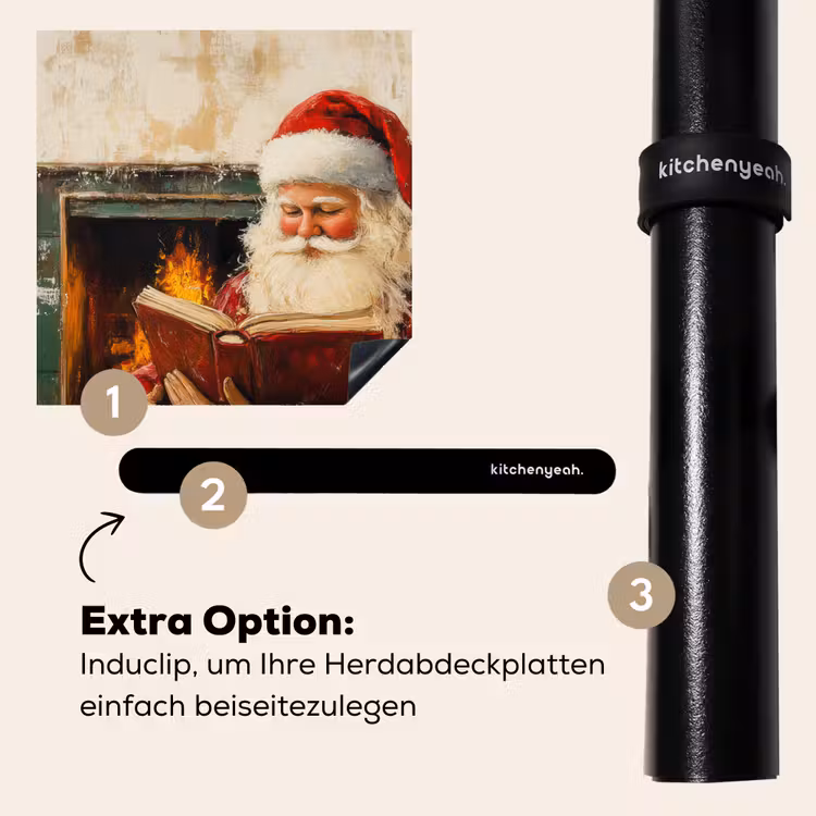 Herdabdeckplatte - Weihnachten - Weihnachtsmann - Winter - Open Fireside — 7