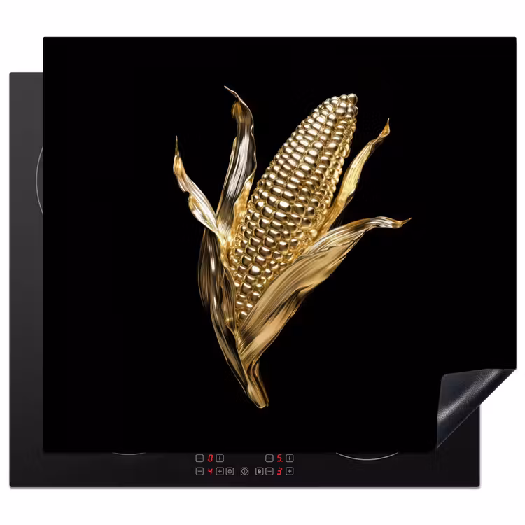 Herdabdeckplatte - Mais - Lebensmittel - Gold - Schwarz — 1
