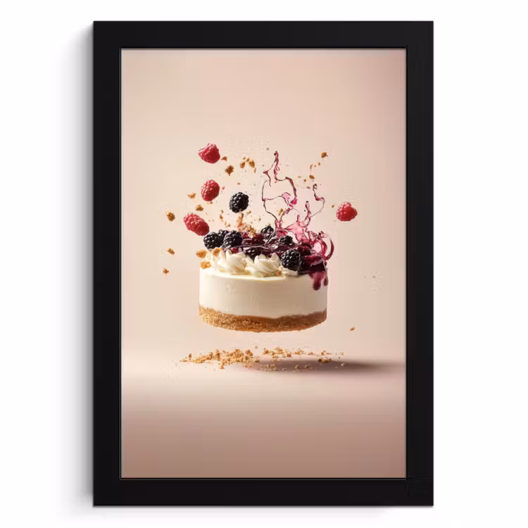 Bilder mit Rahmen - Käsekuchen - Essen - Rosa - Torte — 1