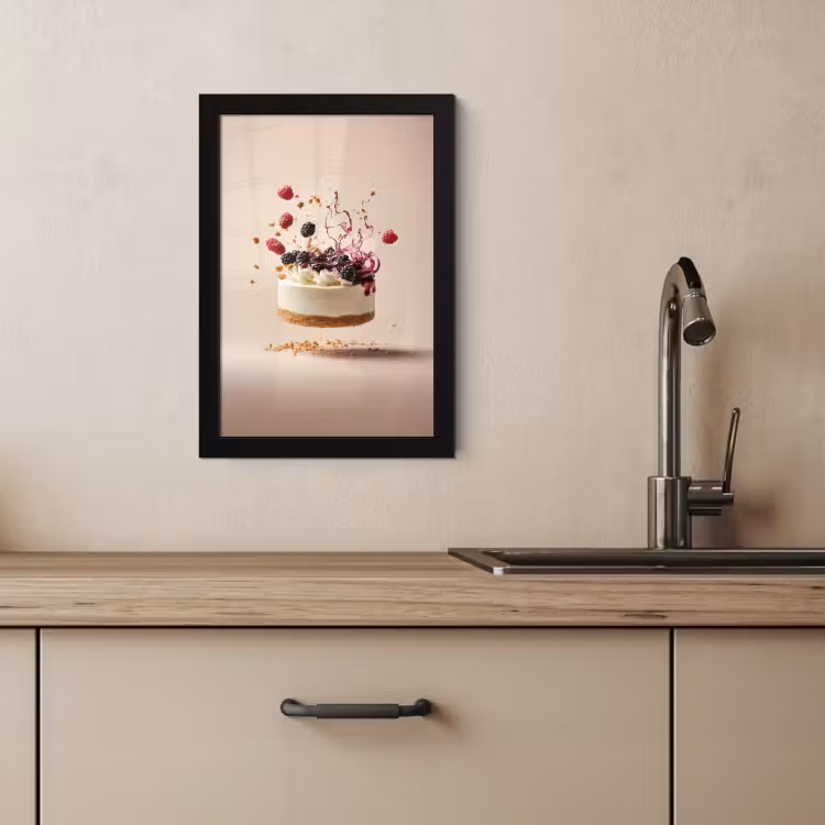 Bilder mit Rahmen - Käsekuchen - Essen - Rosa - Torte — 4
