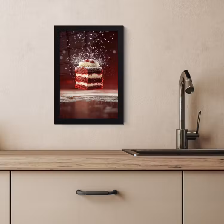 Bilder mit Rahmen - Rot - Samt - Torte - Essen — 2