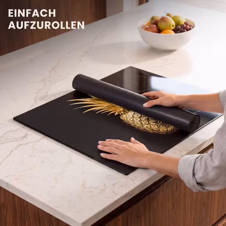 Herdabdeckplatte - Ananas - Schwarz - Gold - Luxus — 7