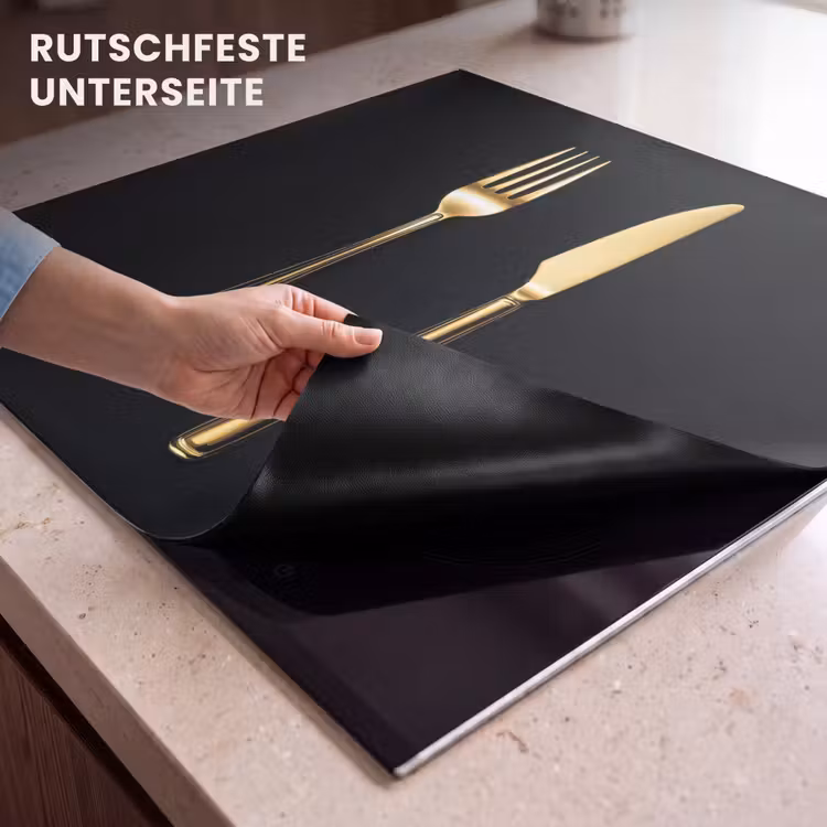 Herdabdeckplatte - Besteck - Gold - Messer - Gabel — 6