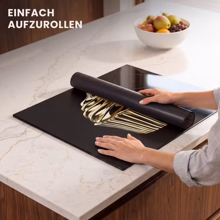 Herdabdeckplatte - Cupcake - Lebensmittel - Gold - Schwarz — 7