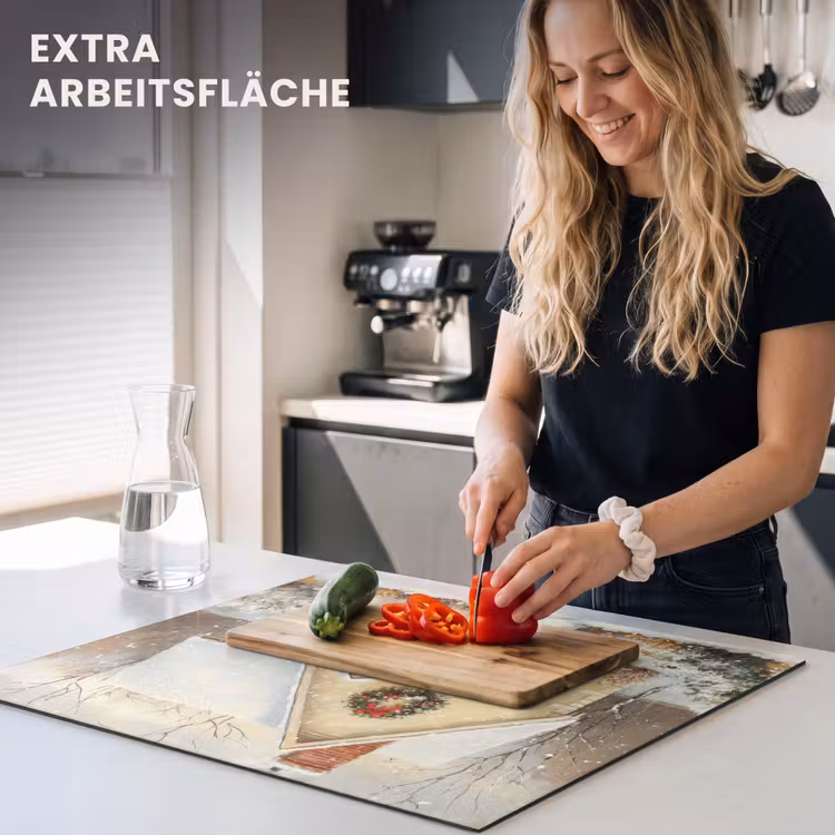 Herdabdeckplatte - Weihnachten - Zuhause - Winter - Schnee — 5