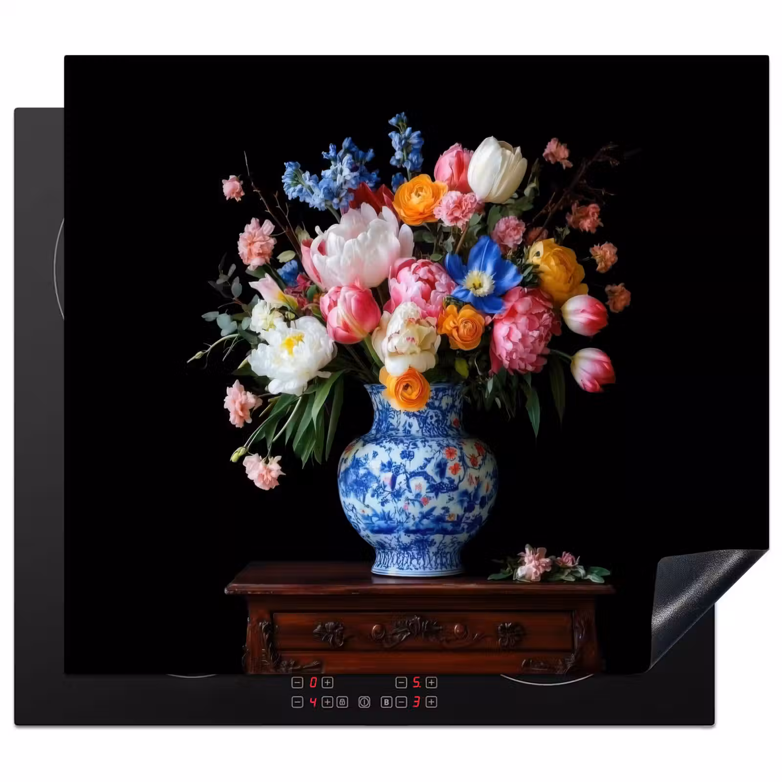 Herdabdeckplatte - Rosen - Blumen - Vase - Blumenstrauß — 1