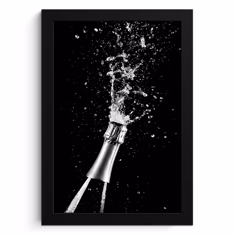 Bilder mit Rahmen - Champagner - Schwarz - Spritzer - Popping — 1