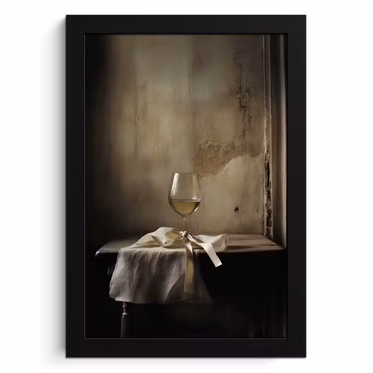 Bilder mit Rahmen - Schleife - Beige - Weiß - Wein — 1