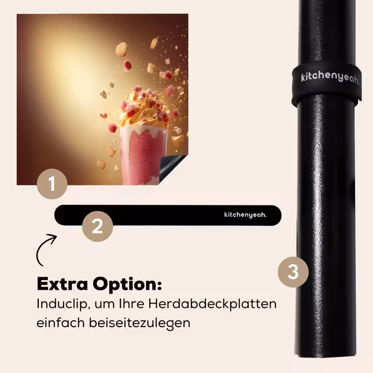 Herdabdeckplatte - Himbeere - Smoothie - Getränk - Rosa — 8