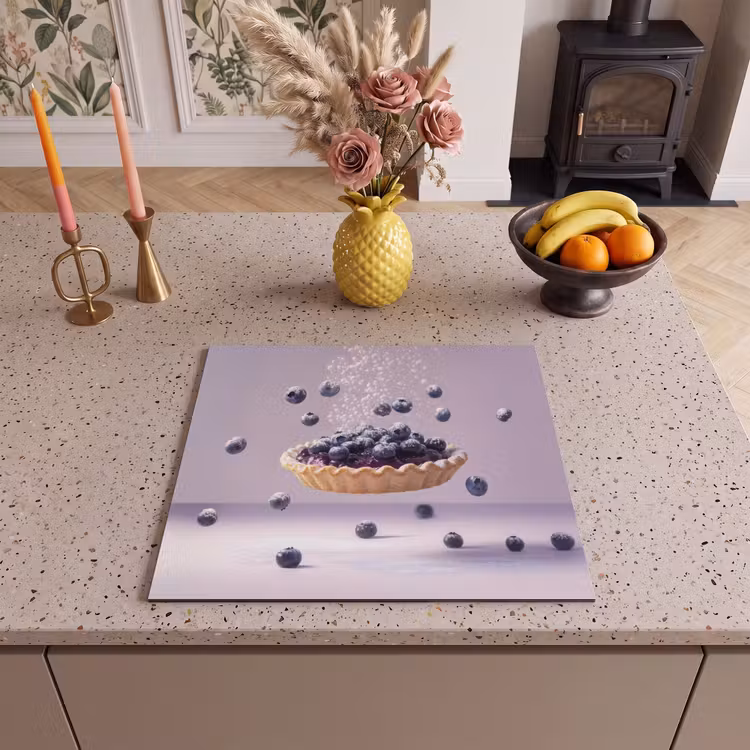 Herdabdeckplatte - Lebensmittel - Torte - Beeren - Blau — 3