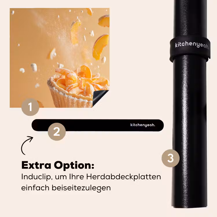 Herdabdeckplatte - Pfirsich - Essen - Torte - Orange — 8