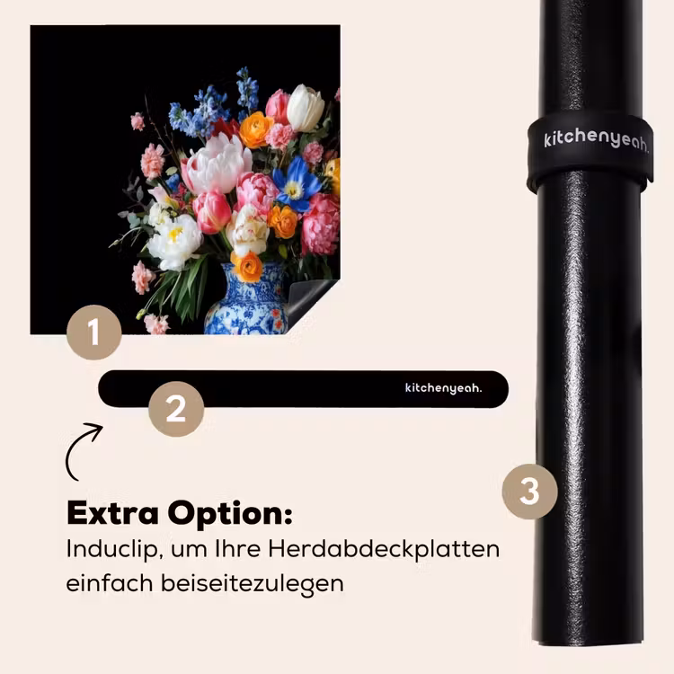 Herdabdeckplatte - Rosen - Blumen - Vase - Blumenstrauß — 8