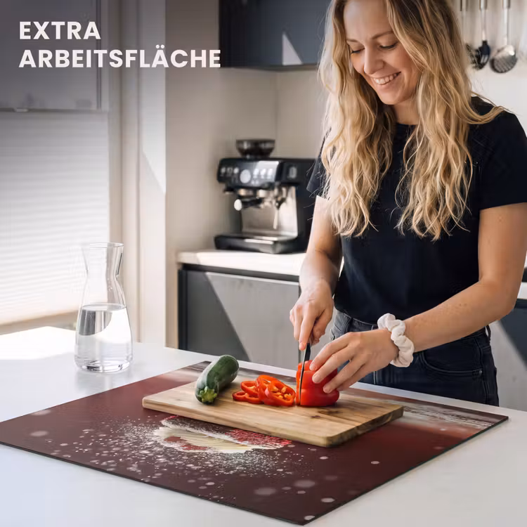Herdabdeckplatte - Rot - Samt - Torte - Essen — 5