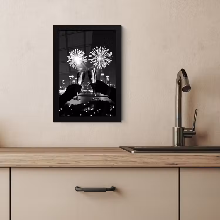 Bilder mit Rahmen - Feuerwerk - Prost - Skyline - Champagner — 4