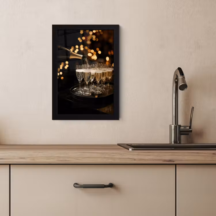 Bilder mit Rahmen - Lichter - Champagner - Tablett - Gläser — 3