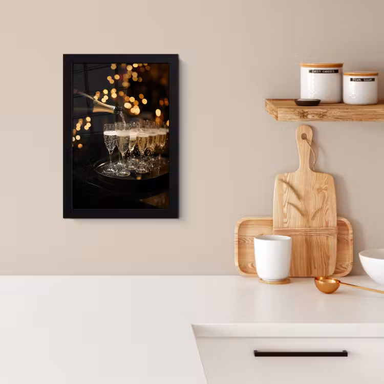 Bilder mit Rahmen - Lichter - Champagner - Tablett - Gläser — 4