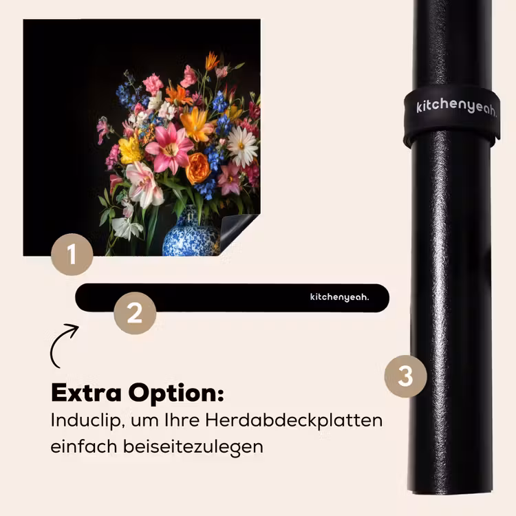 Herdabdeckplatte - Farbe - Vase - Blumen - Blumenstrauß — 8