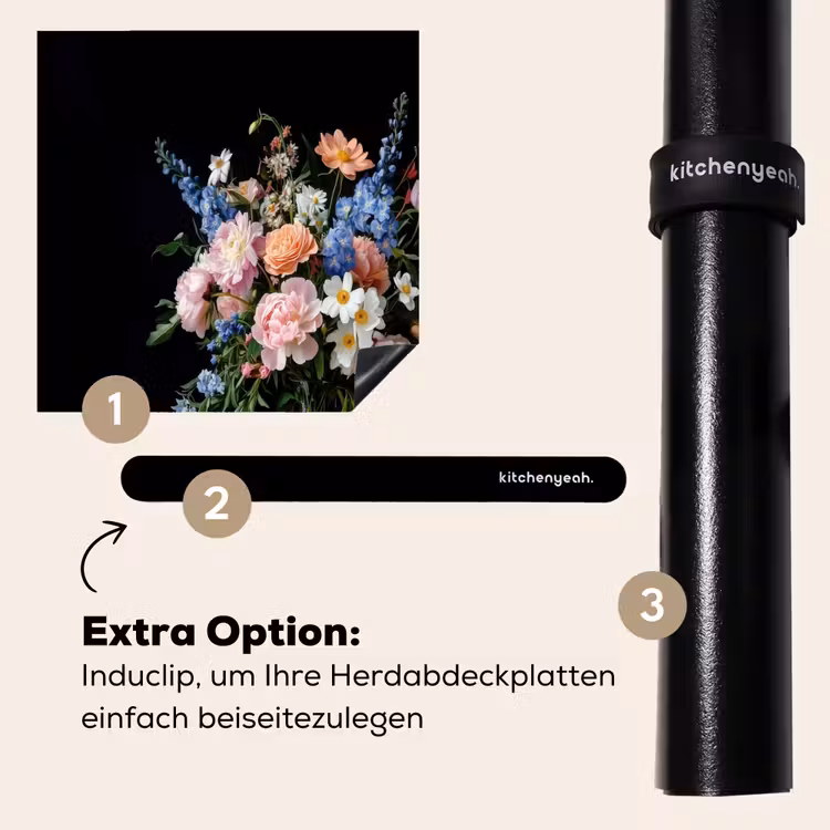 Herdabdeckplatte - Pastell - Blumen - Vase — 8