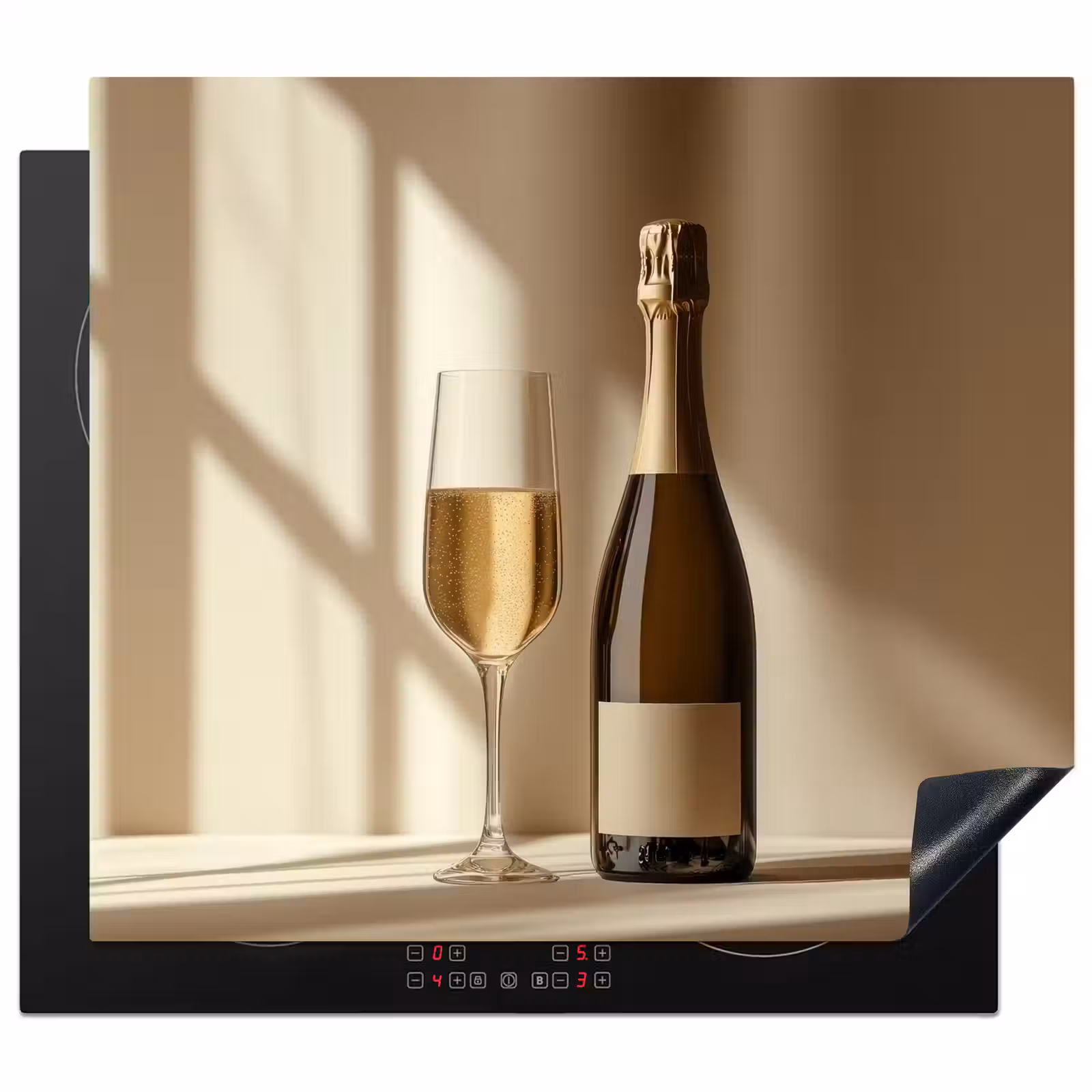 Herdabdeckplatte - Champagner - Beige - Schatten - Blasen — 1