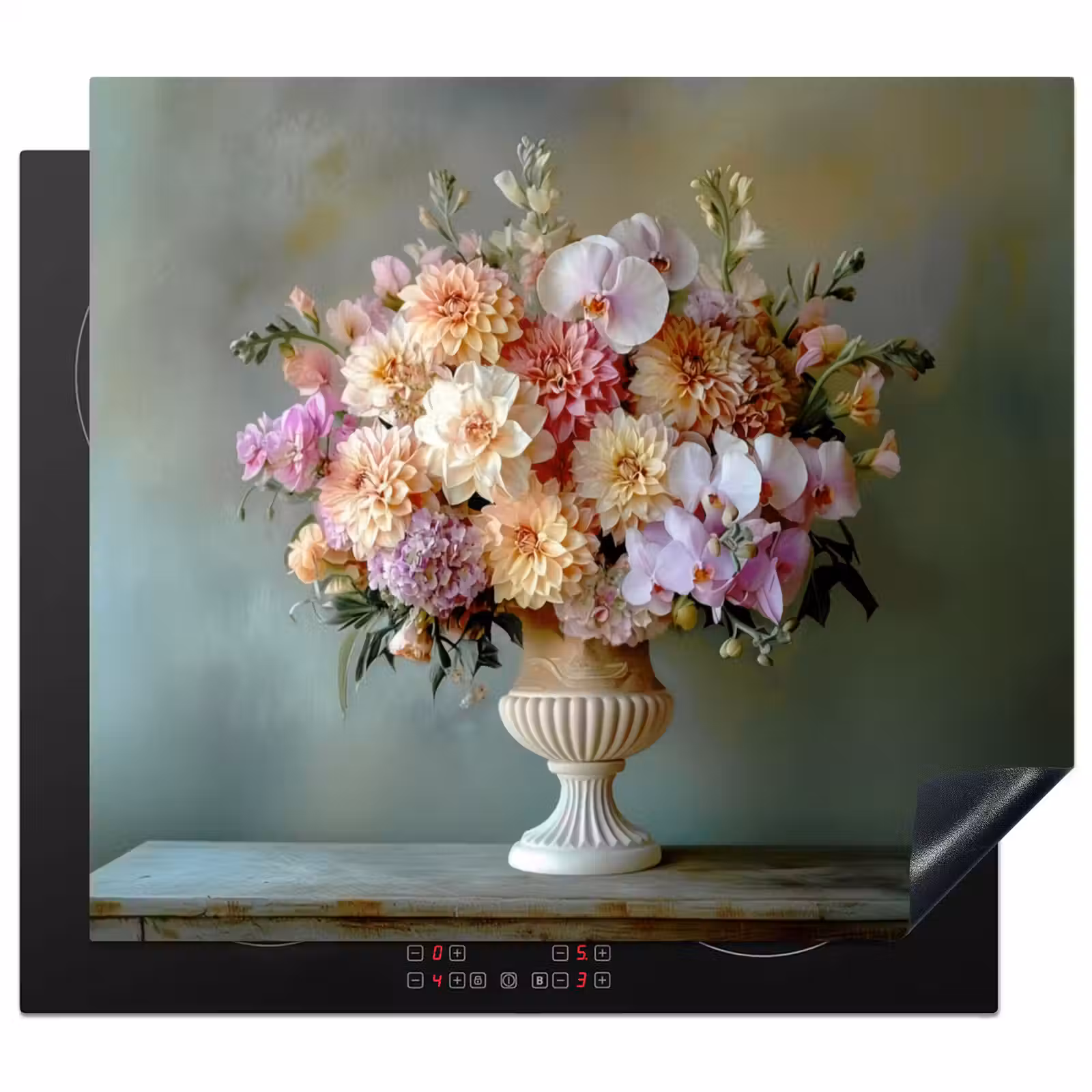 Herdabdeckplatte - Orchidee - Strauß - Vase - Blumen — 1