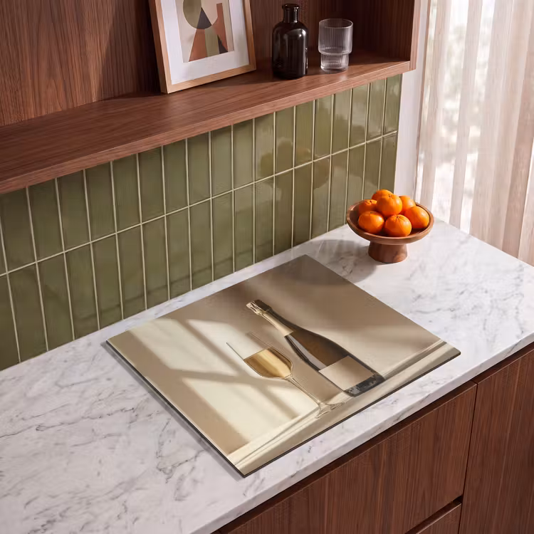Herdabdeckplatte - Champagner - Beige - Schatten - Blasen — 4