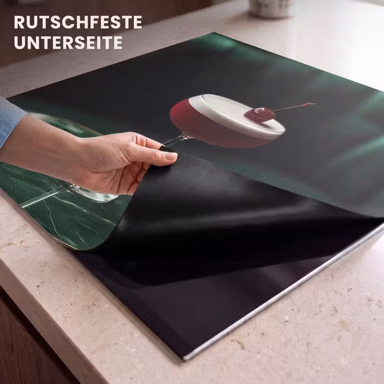 Herdabdeckplatte - Kirsche - Cocktail - Rot - Marmor — 6