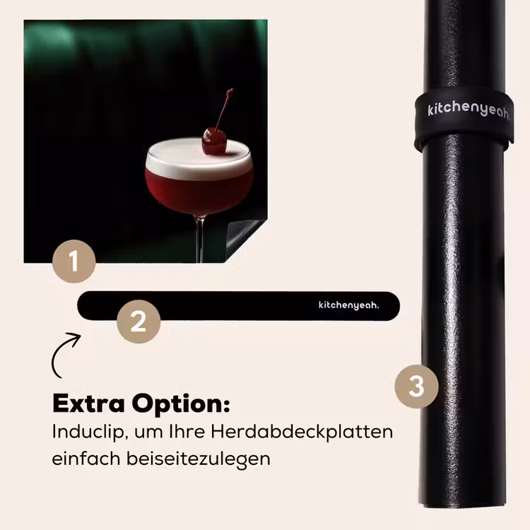 Herdabdeckplatte - Kirsche - Cocktail - Rot - Marmor — 8