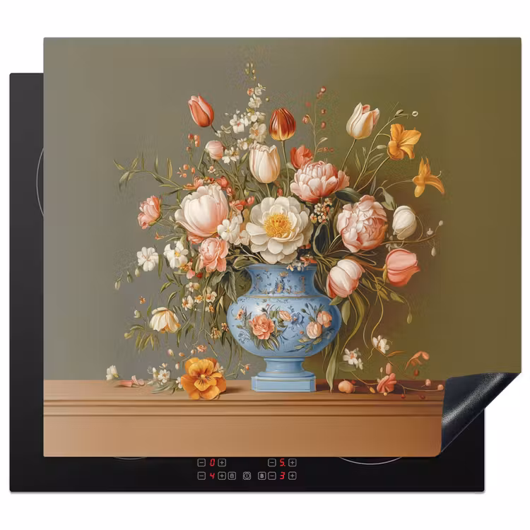Herdabdeckplatte - Neutral - Blumen - Blumenstrauß - Vase — 1